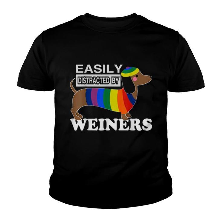 Rainbow Lgbt Love Weiners Dogs Love Gay Man Pride Fun  Youth T-shirt