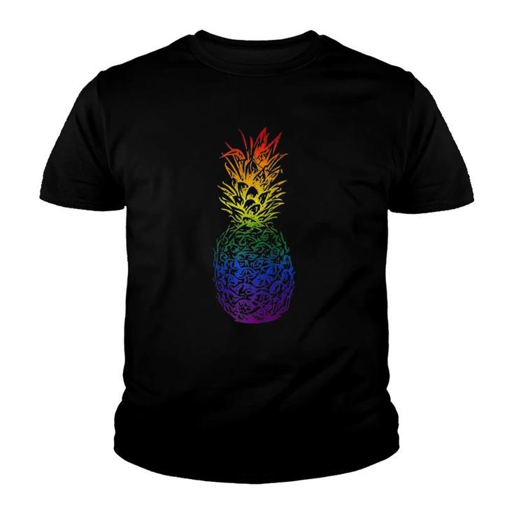 Rainbow Pride Pineapple Lgbtq Raglan Baseball Tee Youth T-shirt