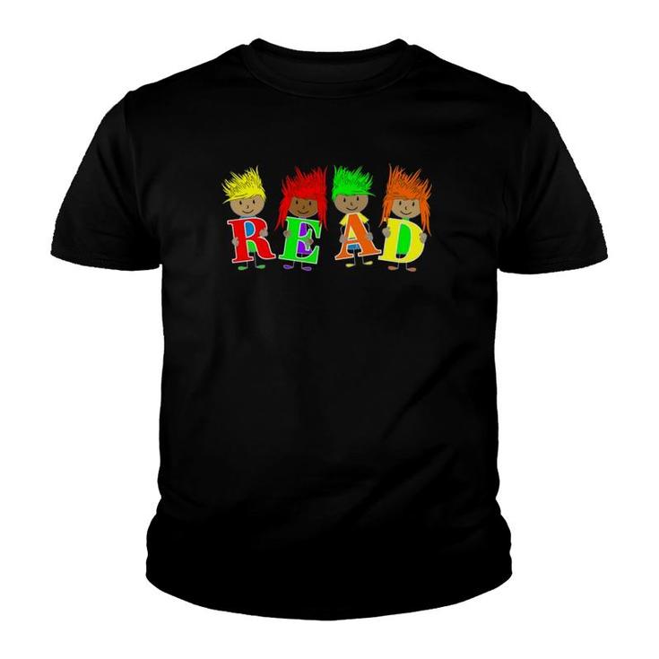 Reading Teacher Read Books Crazy Hair For Crazy Hair Day Youth T-shirt