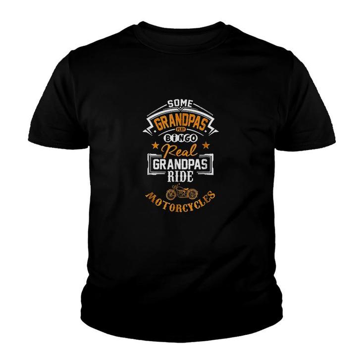 Real Grandpas Ride Motorcycle Youth T-shirt