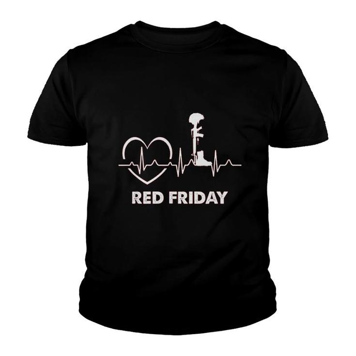 Red Friday Heartbeat Youth T-shirt