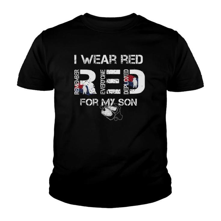 Red Friday Military Mom Design Women's I Wear Red For My Son  Youth T-shirt