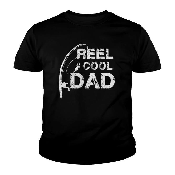 Reel Cool Dad Fishing Daddy Father's Day Gif Youth T-shirt
