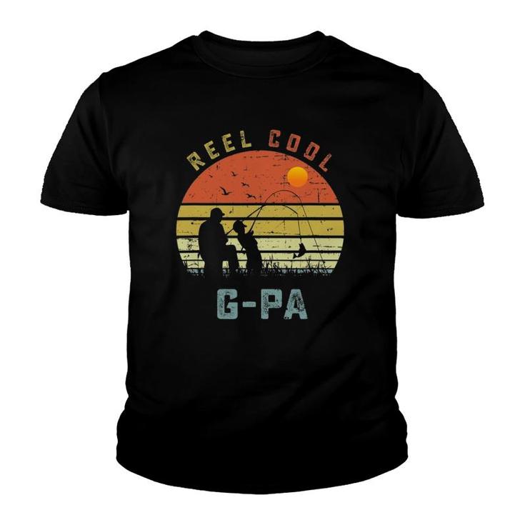 Reel Cool G-Pa Fishing Grandpa Gifts Father's Day Fisherman Youth T-shirt