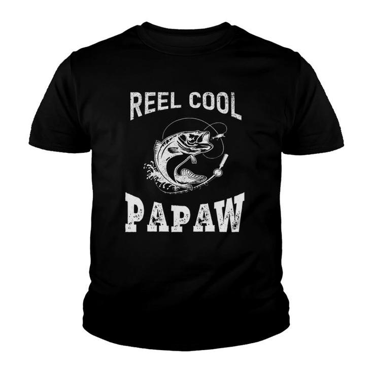 Reel Cool Papaw Fisherman Grandpa Father's Day Fishing Gifts Youth T-shirt