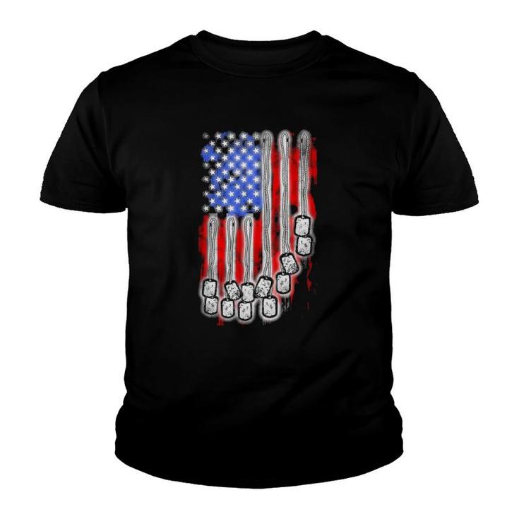Remember America's Heroes Dog Tag Youth T-shirt