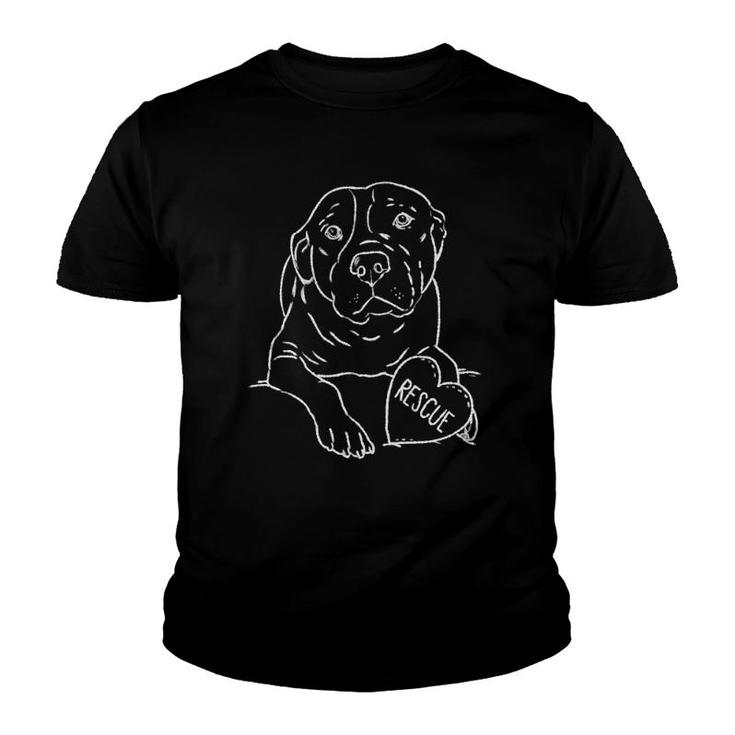Rescue Pit Bull Pitbull Love Pittie Adopt Don't Shop  Youth T-shirt