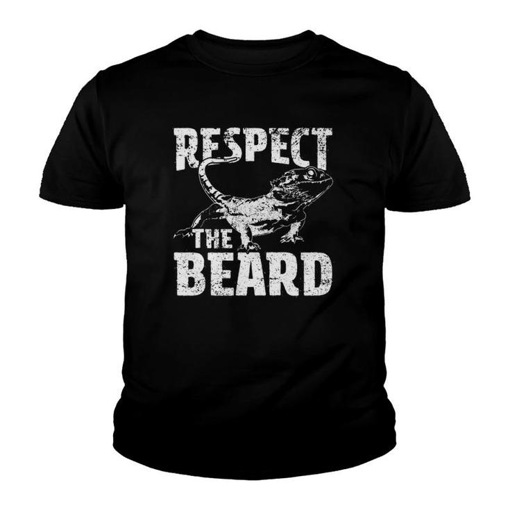 Respect The Beard  Bearded Dragon Dad Mom Tee Gift Youth T-shirt