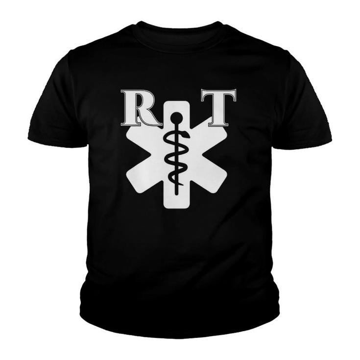 Respiratory Rt Caduceus Therapist & Design Youth T-shirt