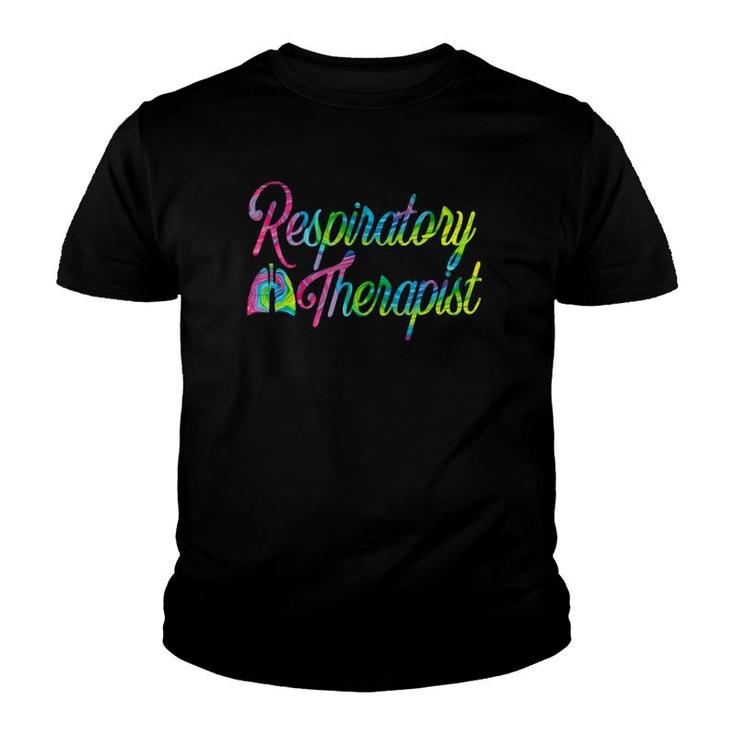 Respiratory Therapist Rt Care Week Tie Dye Youth T-shirt
