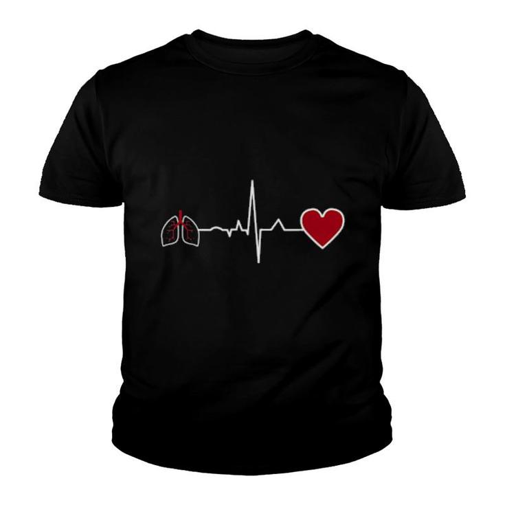 Respiratory Therapy Heartbeat Respiratory Therapist Rt  Youth T-shirt
