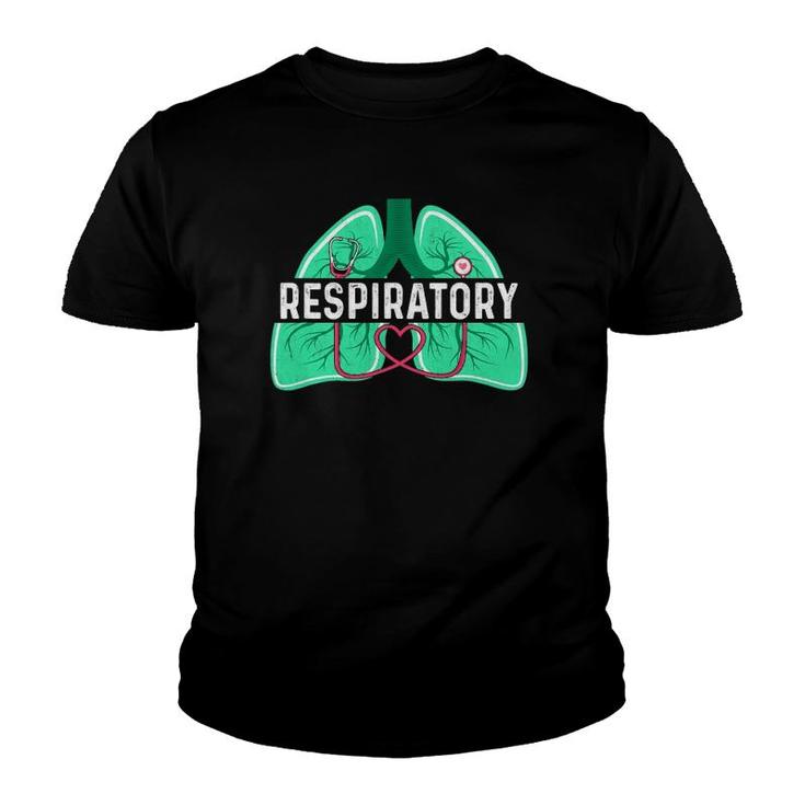 Respiratory Therapy Therapist Lungs Doctor Rt Rrt Youth T-shirt
