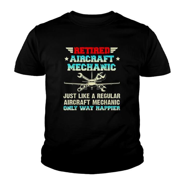 Retired Aircraft Mechanic Regular Aircraft Mechanic Gifts Youth T-shirt