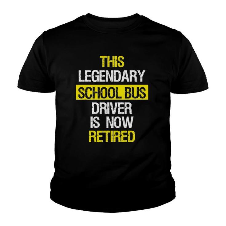 Retired School Bus Driver Gifts  Distressed Pension Youth T-shirt