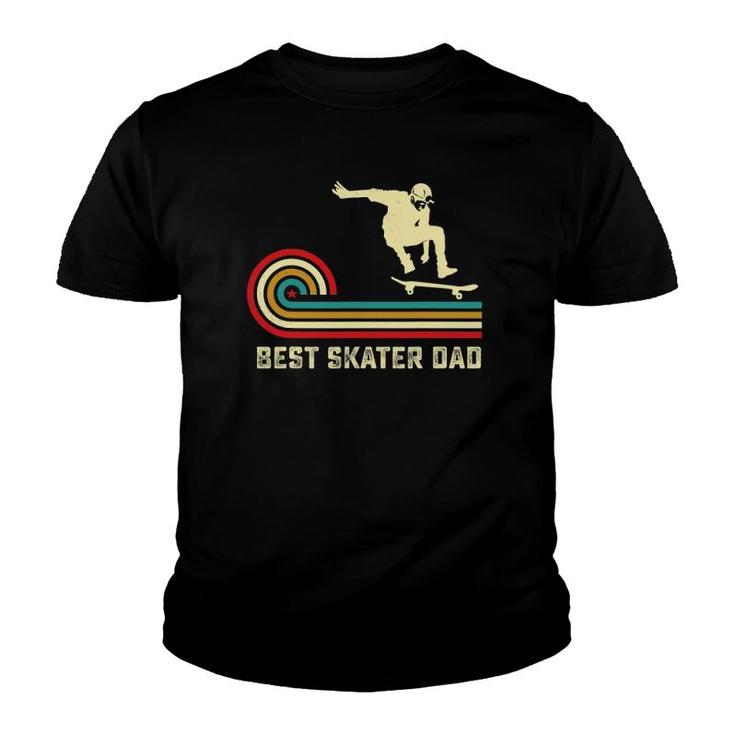 Retro Best Skater Dad Gift Skateboarding Father Skateboarder Youth T-shirt