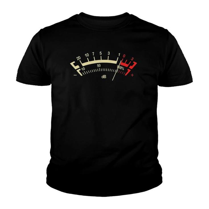 Retro Db Classic Analog Decibel Sound Power Meter Gauge Fun Youth T-shirt