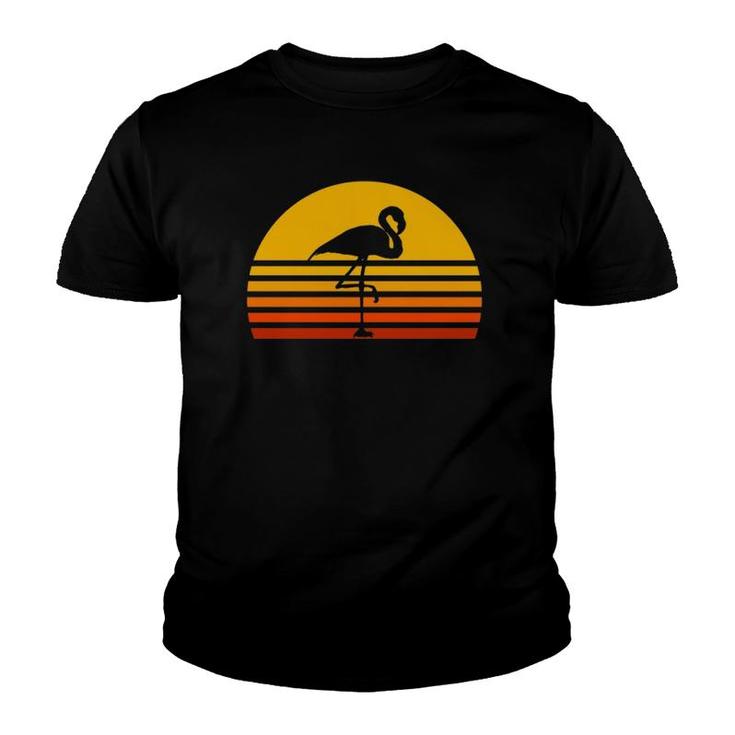 Retro Flamingo Vintage Sunset Flamingo Youth T-shirt