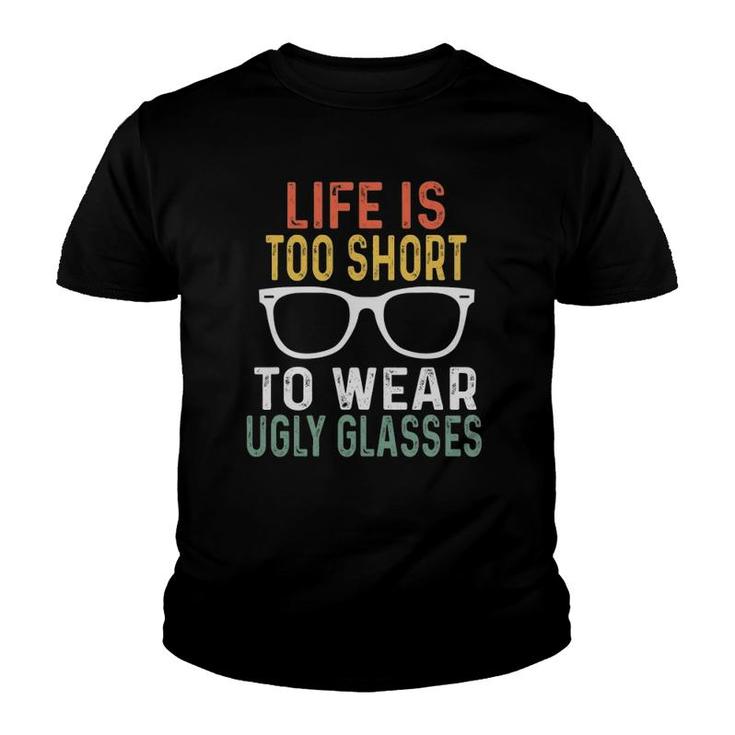Retro Gifts For Optometrists Optometry Funny Ugly Glasses Youth T-shirt