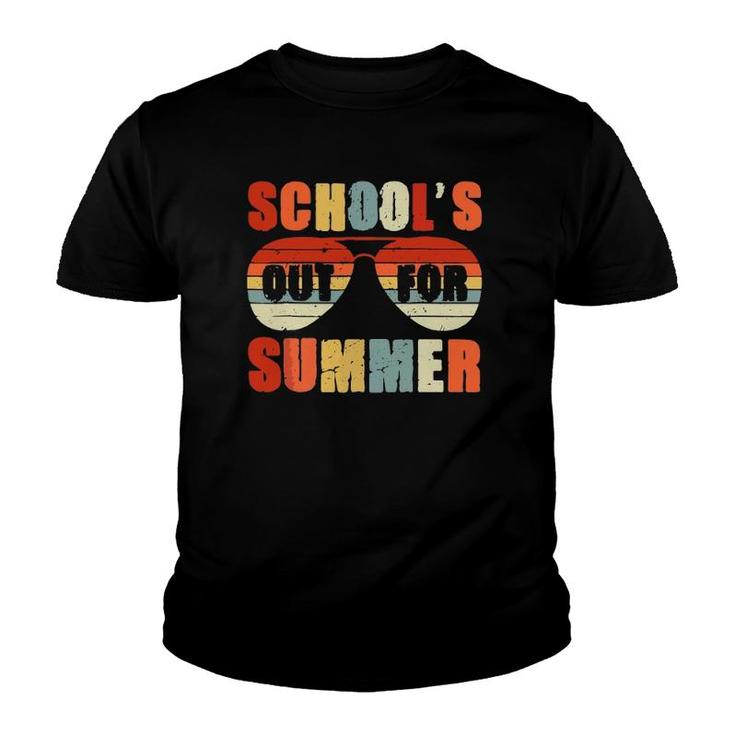 Retro Last Day Of School's Out For Summer Teacher Vintage Youth T-shirt