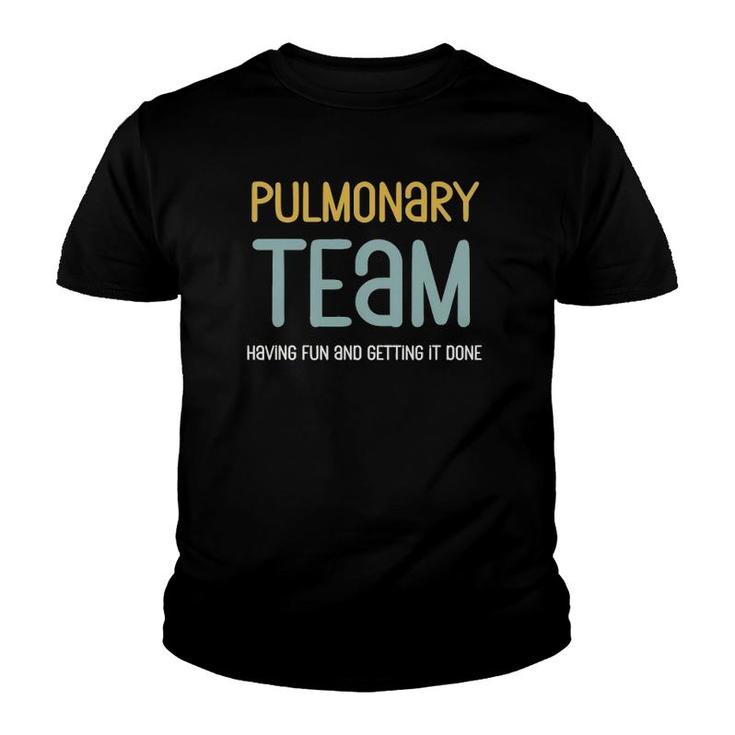 Retro Respiratory Therapy Team Pulmonologist Pulmonary Nurse Youth T-shirt
