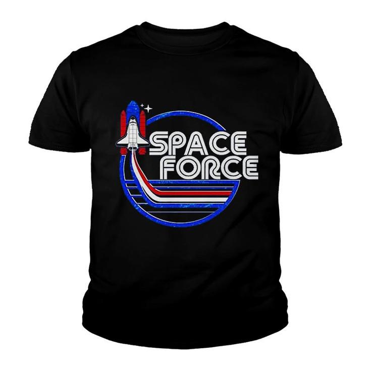 Retro Usa American Space Force Youth T-shirt
