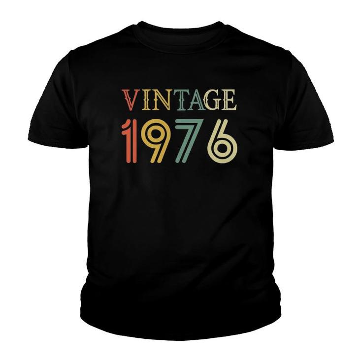 Retro Vintage 1976 46 Years Old Bday 46Th Birthday Youth T-shirt