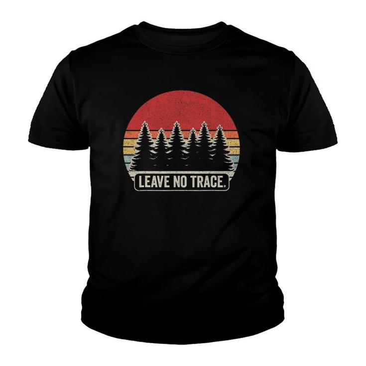 Retro Vintage Leave No Trace Outdoor Sports Activity Camping Youth T-shirt