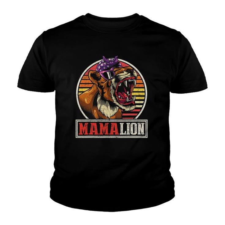 Retro Zoo Keeper Mommy Gift Jungle Animal Family Mama Lion Youth T-shirt