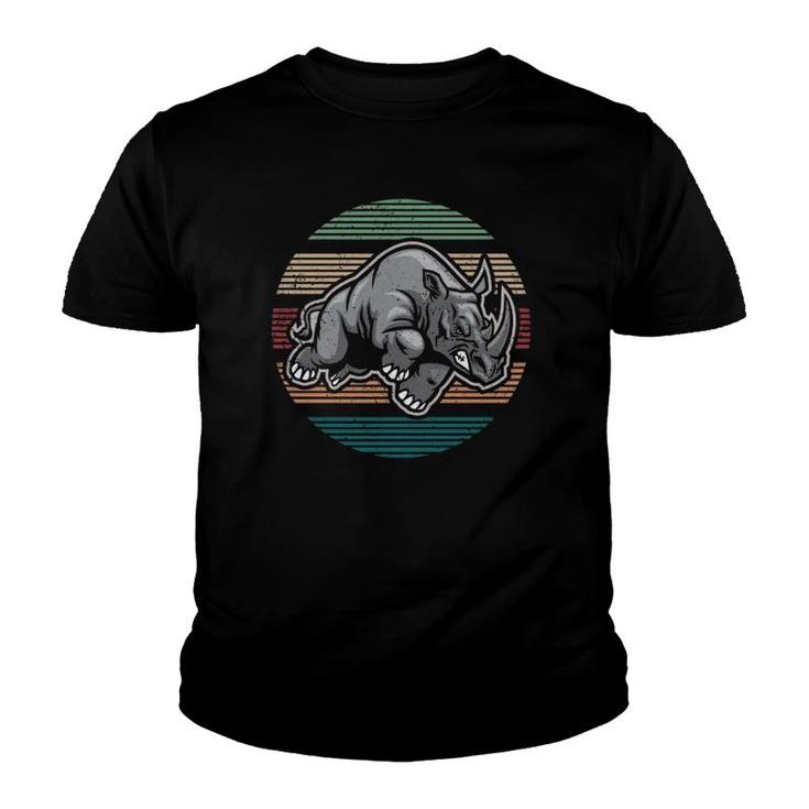 Rhinos Lover Gift Vintage Retro Rhino Pullover Youth T-shirt