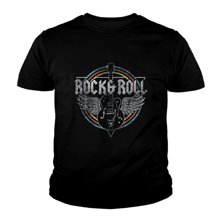 Rock And Roll Guitar Wings Music Youth T-shirt