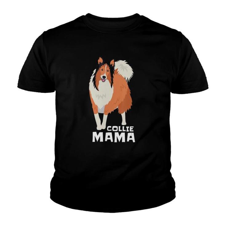 Rough Collie Mama Dog Pet Youth T-shirt