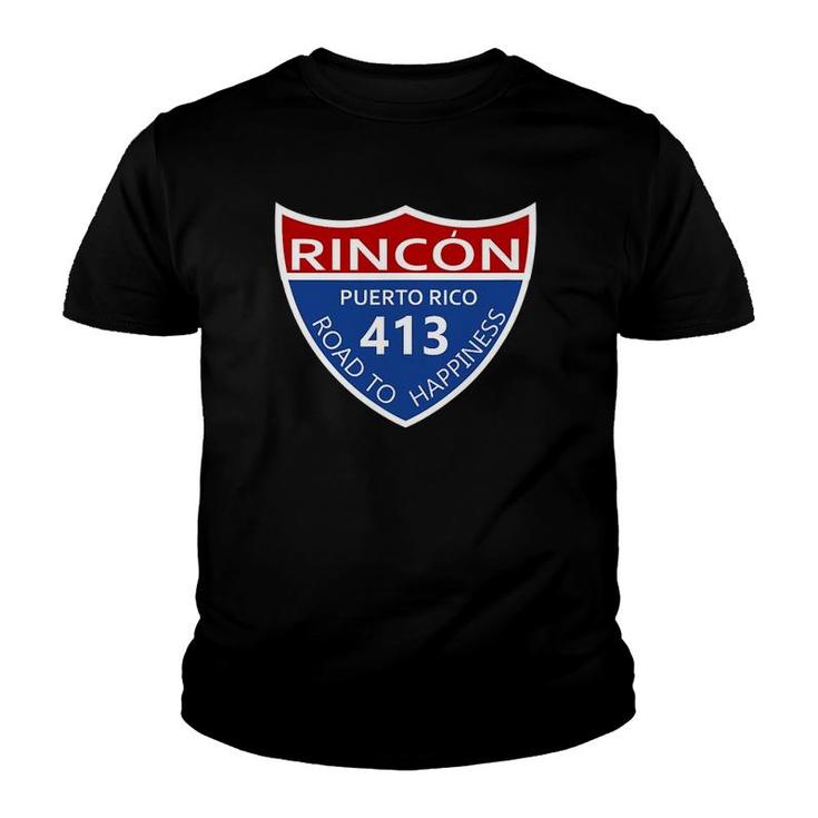 Route 413 Rincon Puerto Rico Youth T-shirt