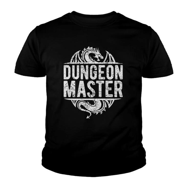 Rpg Wear D20 Dungeons Game Retro Gear Dice Master Dragons Youth T-shirt