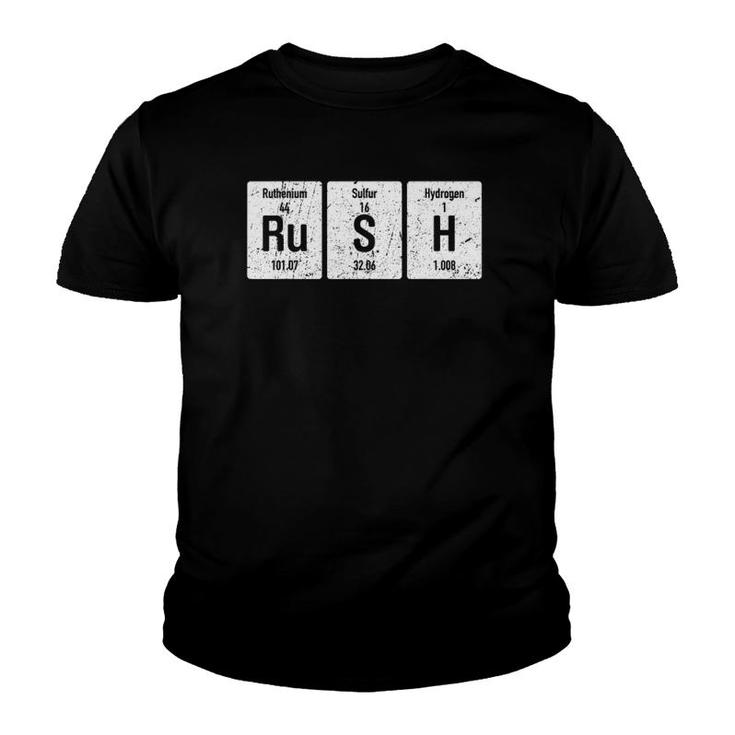 Rush Periodic Table Elements World Science Retro Youth T-shirt