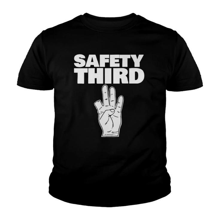 Safety Third Funny Missing Finger Safety Third  Youth T-shirt