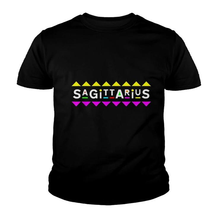 Sagittarius Zodiac Design 90s Style Youth T-shirt