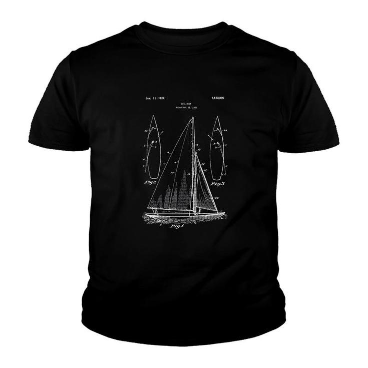 Sailing Sailboat Sail Boating Youth T-shirt