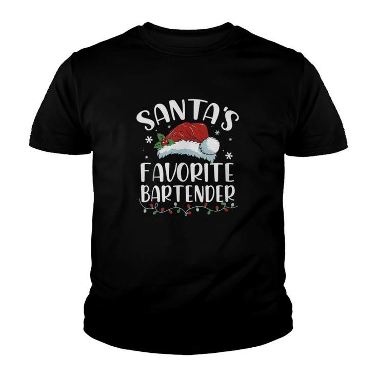 Santas Favorite Bartender Youth T-shirt
