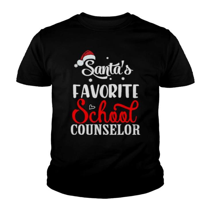 Santa's Favorite School Counselor Christmas Santa  Youth T-shirt