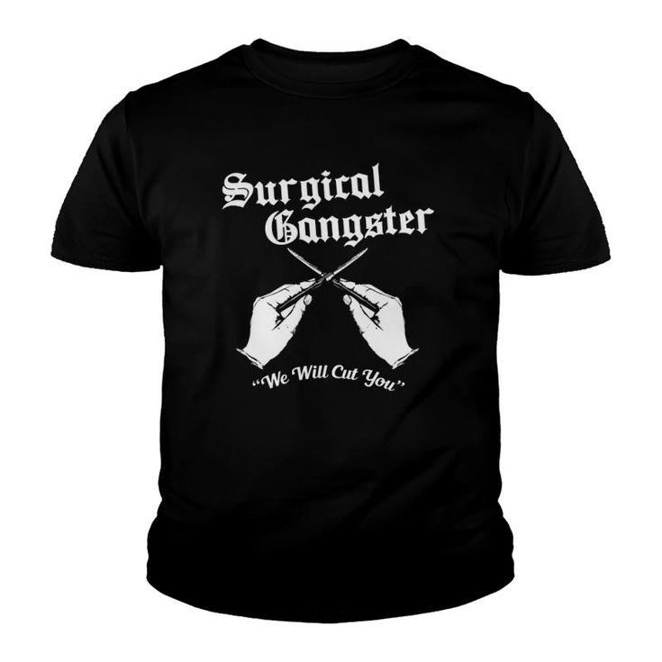 Schrub Tech Surgical Gangster Surgery Technologist Nurse  Youth T-shirt