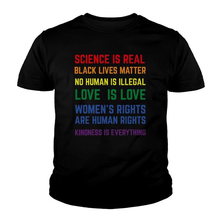 Science Is Real Lgbt Gay Pride Lgbtq Human Pride Youth T-shirt Science Is Real Lgbt Gay Pride Lgbtq Human Pride Youth T-shirt