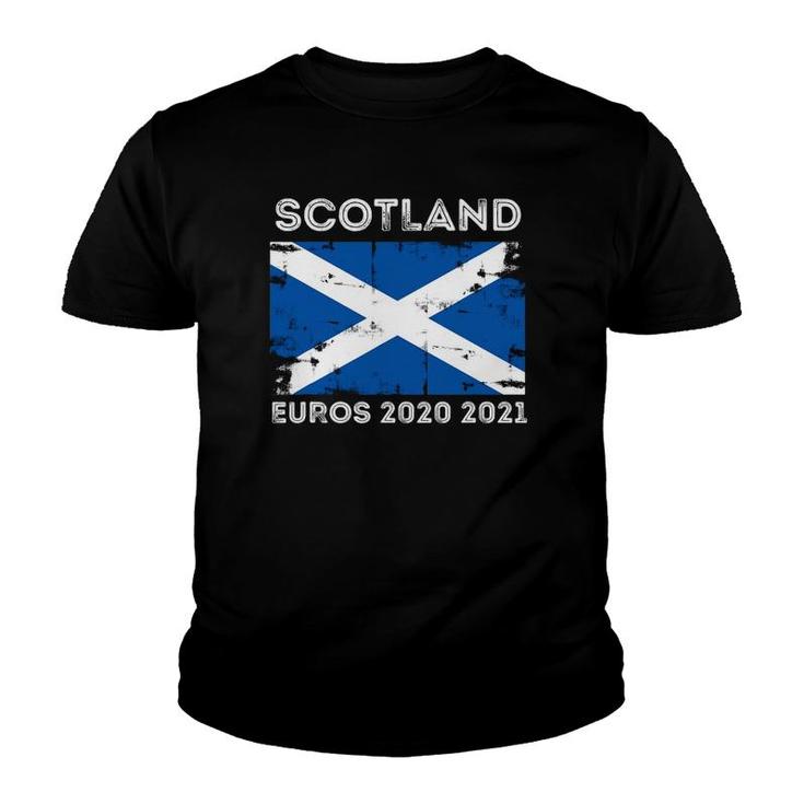 Scotland Flag  Euros 2020 2021 Football Fans Design Youth T-shirt