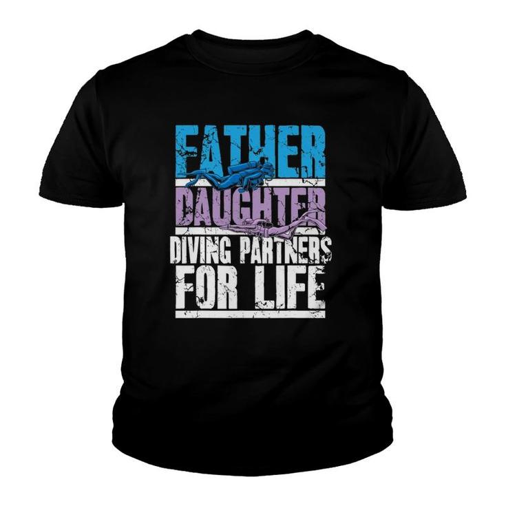 Scuba Diving Dad And Daughter Diving Partners For Life Youth T-shirt