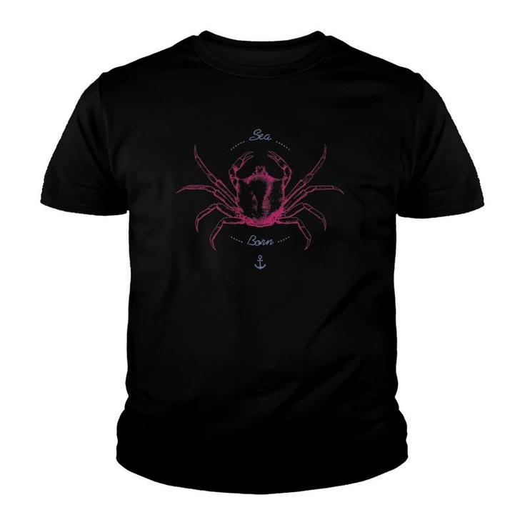 Sea Born Crab Cool Vintage Marine Biologist Ocean Life 1 Ver2 Youth T-shirt