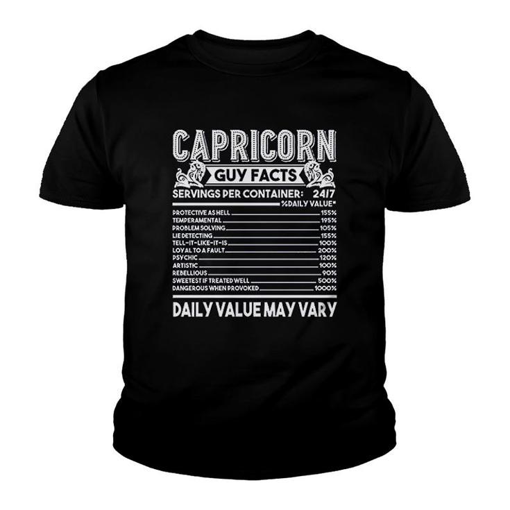 Seecrab Capricorn Guy Facts Youth T-shirt