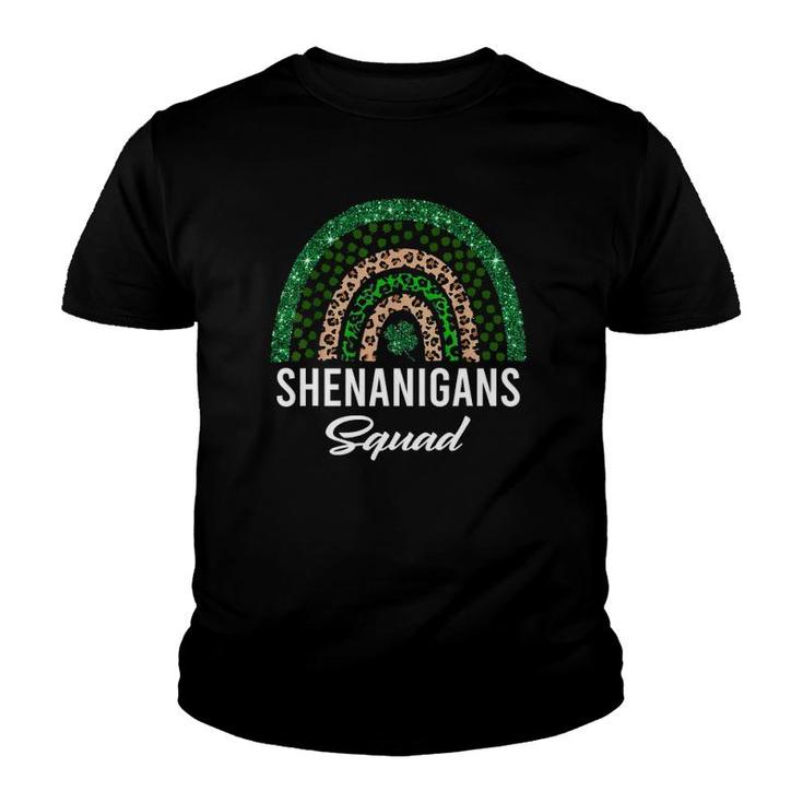 Shenanigans Squad Funny St Patricks Day Costume Rainbow Gift Youth T-shirt