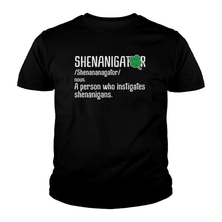 Shenanigator Definition St Patrick's Day Youth T-shirt