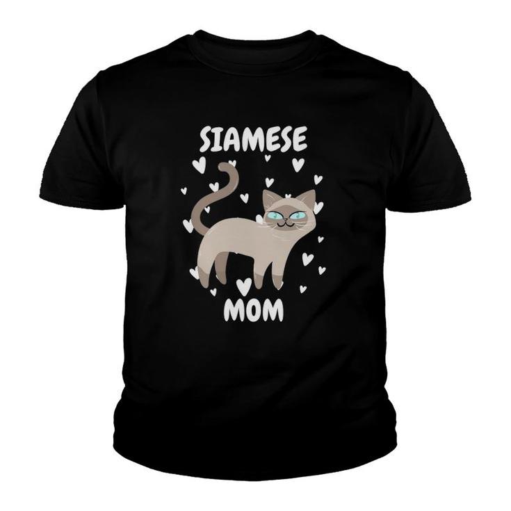 Siamese Cat Mom Mummy Mama Mum Mommy Mother's Day Mother Youth T-shirt