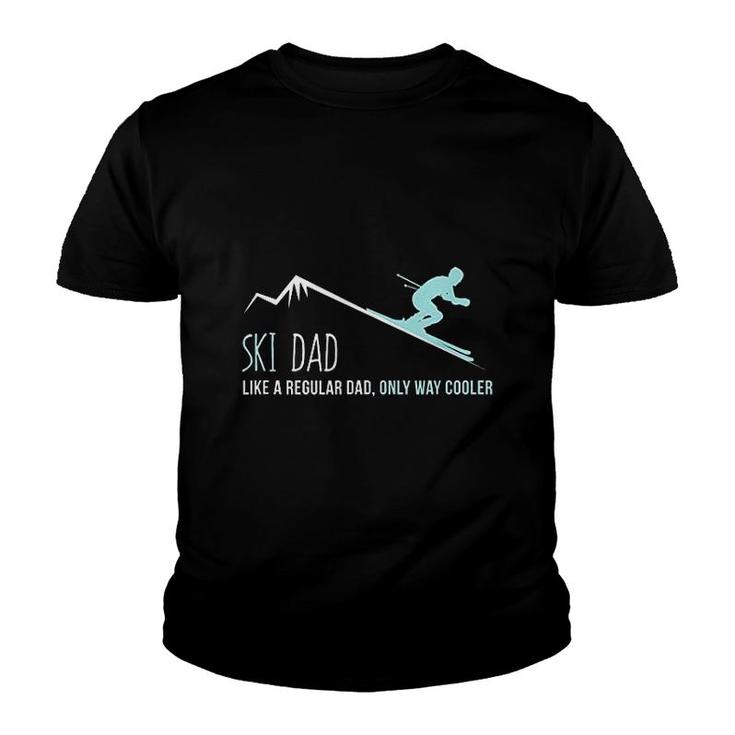 Ski Dad Funny Cute Winter Skiing Gift Youth T-shirt