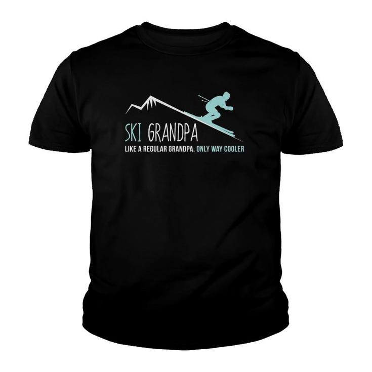 Ski Grandpa Funny Cute Winter Skiing Gift Youth T-shirt